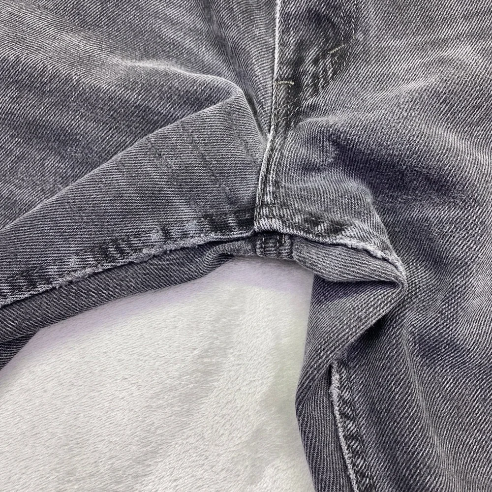 Levis 505 Regular Fit Mens Jeans Faded Black Straight‎ Leg Sz 34 Fits 33